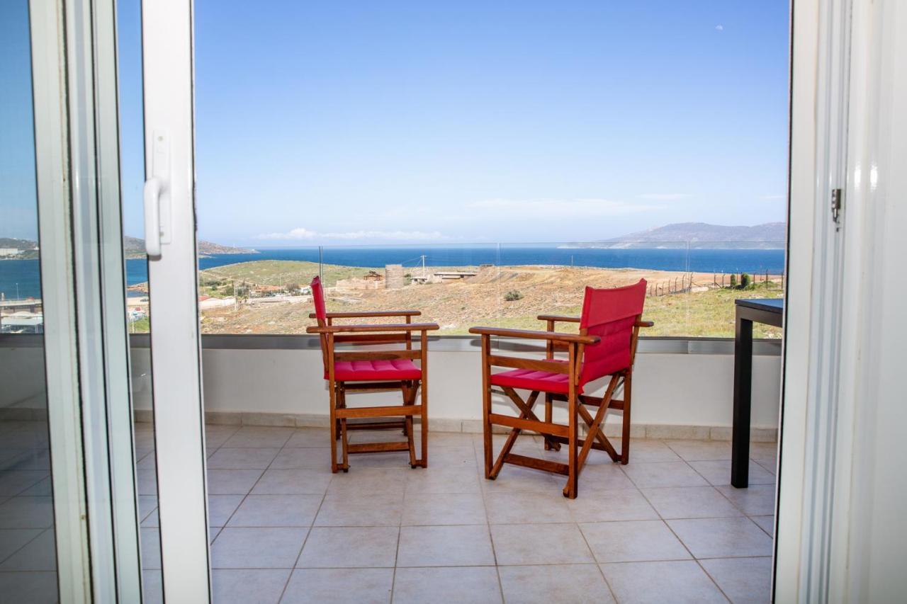 Komfort City Apartment "Elias" Mit Meerblick In Lavrio Luaran gambar