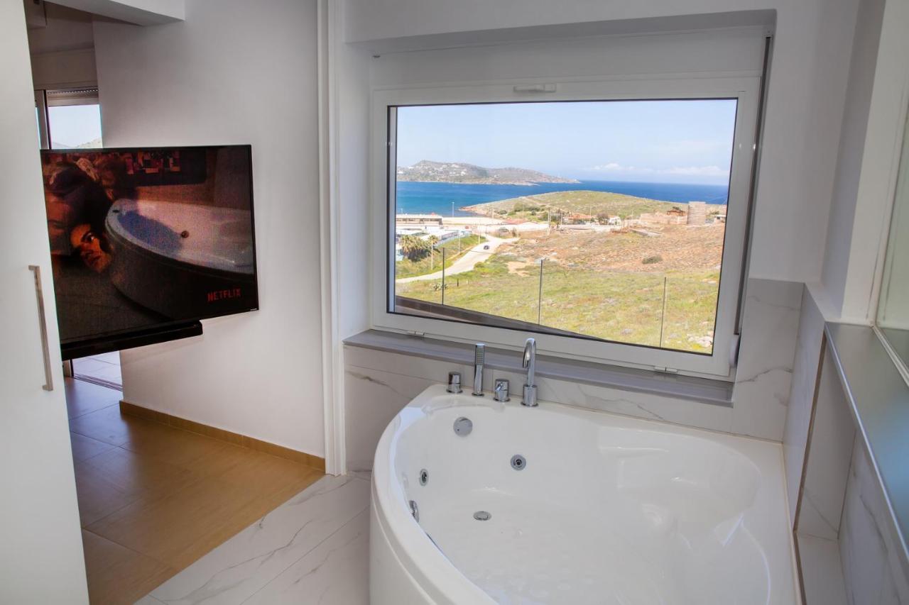 Komfort City Apartment "Elias" Mit Meerblick In Lavrio Luaran gambar
