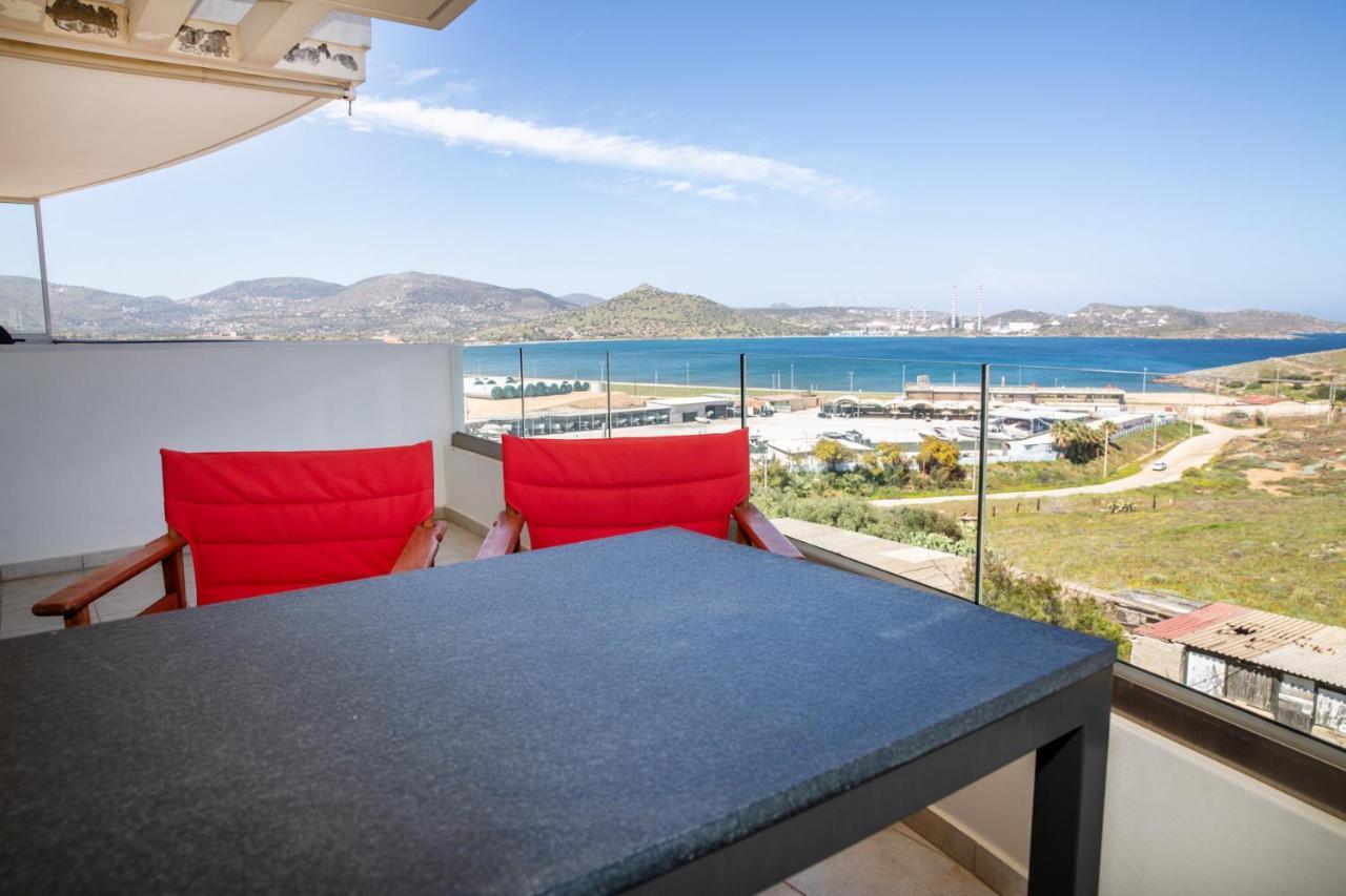 Komfort City Apartment "Elias" Mit Meerblick In Lavrio Luaran gambar