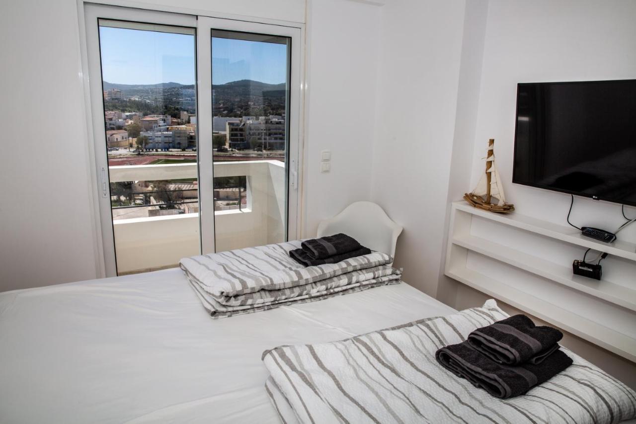 Komfort City Apartment "Elias" Mit Meerblick In Lavrio Luaran gambar