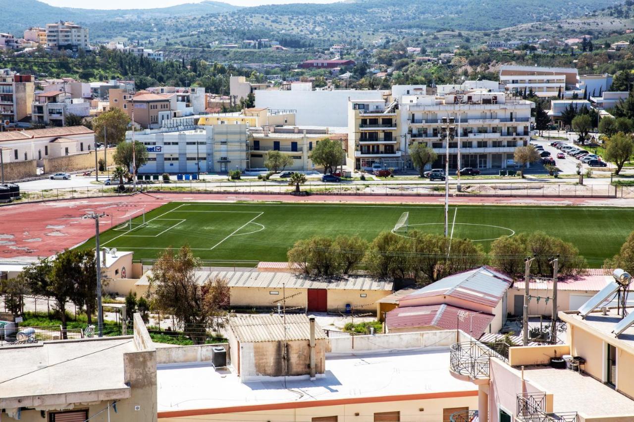Komfort City Apartment "Elias" Mit Meerblick In Lavrio Luaran gambar