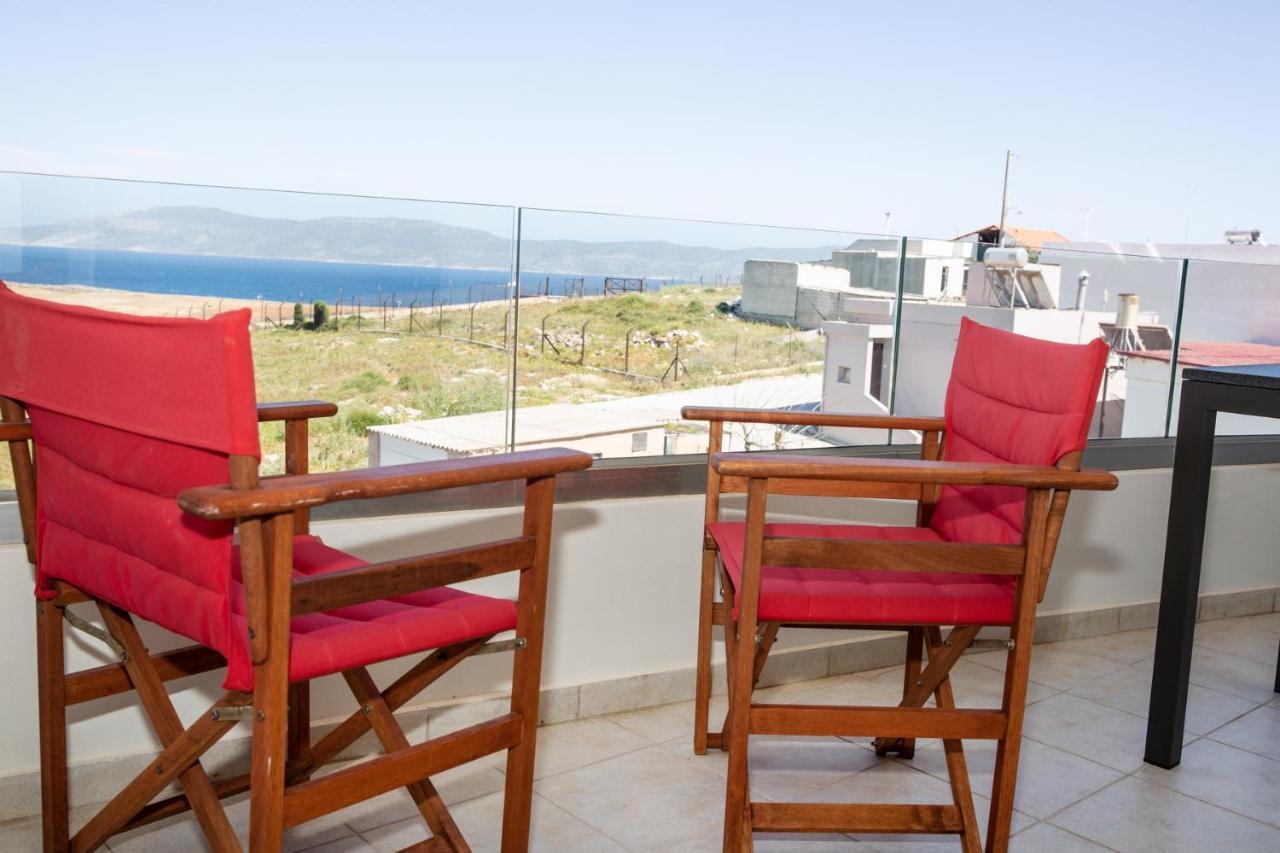 Komfort City Apartment "Elias" Mit Meerblick In Lavrio Luaran gambar
